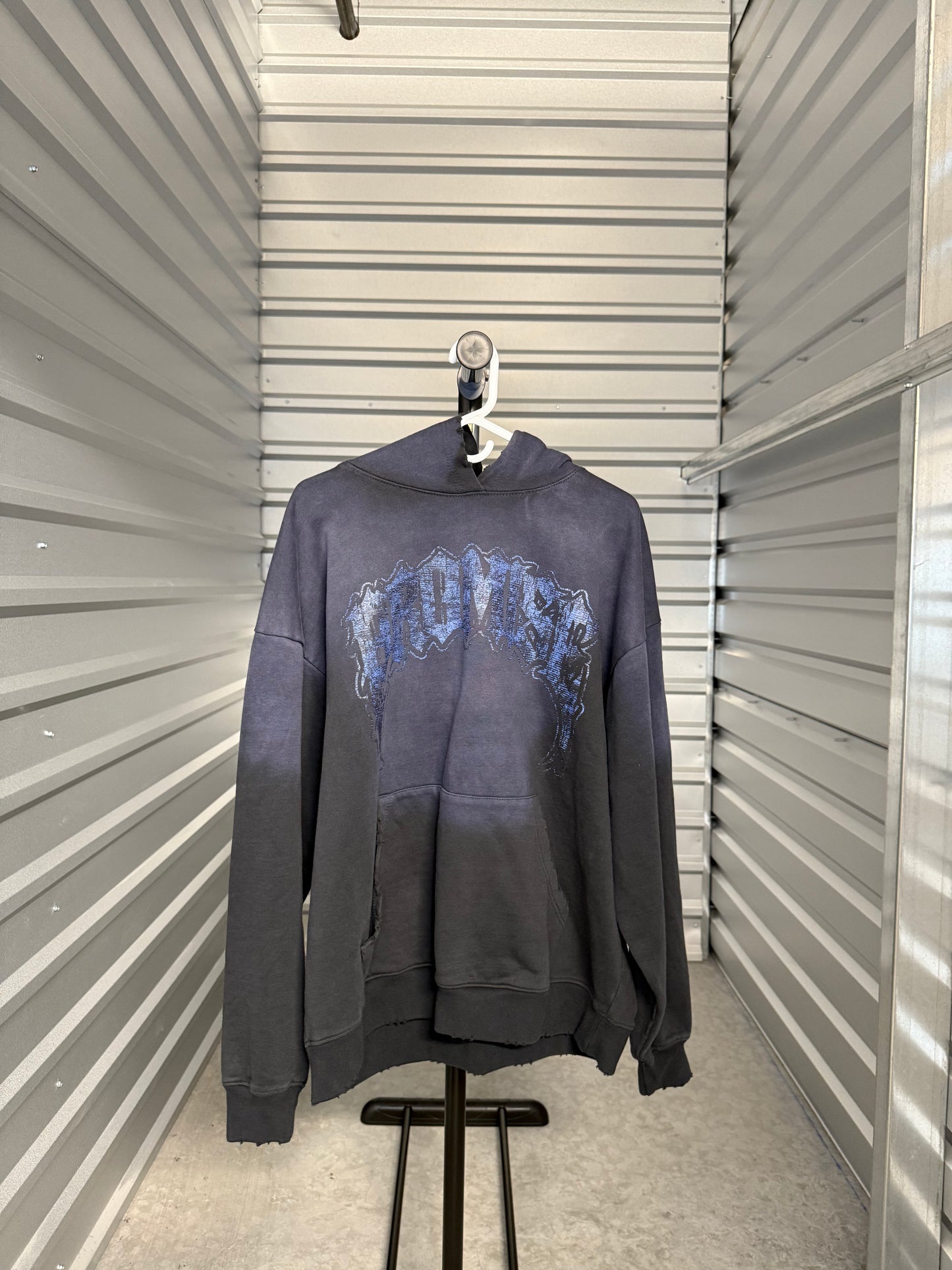 Washed Black & Blue Hoodie