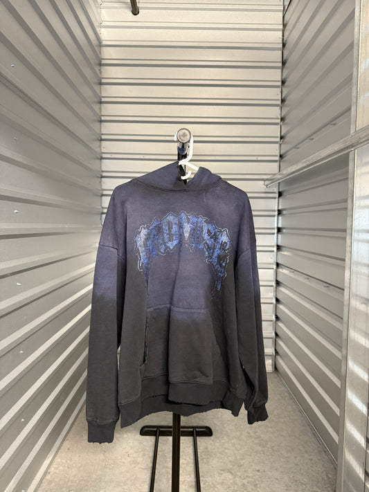 Washed Black & Blue Hoodie